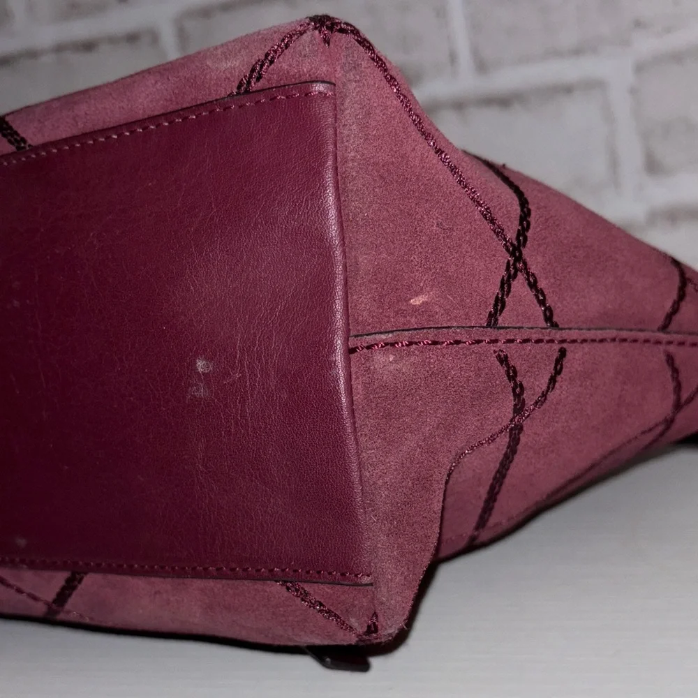 Tory Burch Suede Quilted Crossbody Bag - Picture 7 of 13